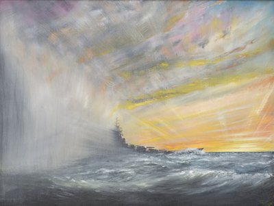 Yamato taucht aus dem Pazifik-Typhoon 1944 auf, 2010 von Vincent Alexander Booth